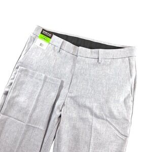 Kirkland Signature Dress Pant 34x32 Gray Straight Fit Super Flex Comfort Stretch